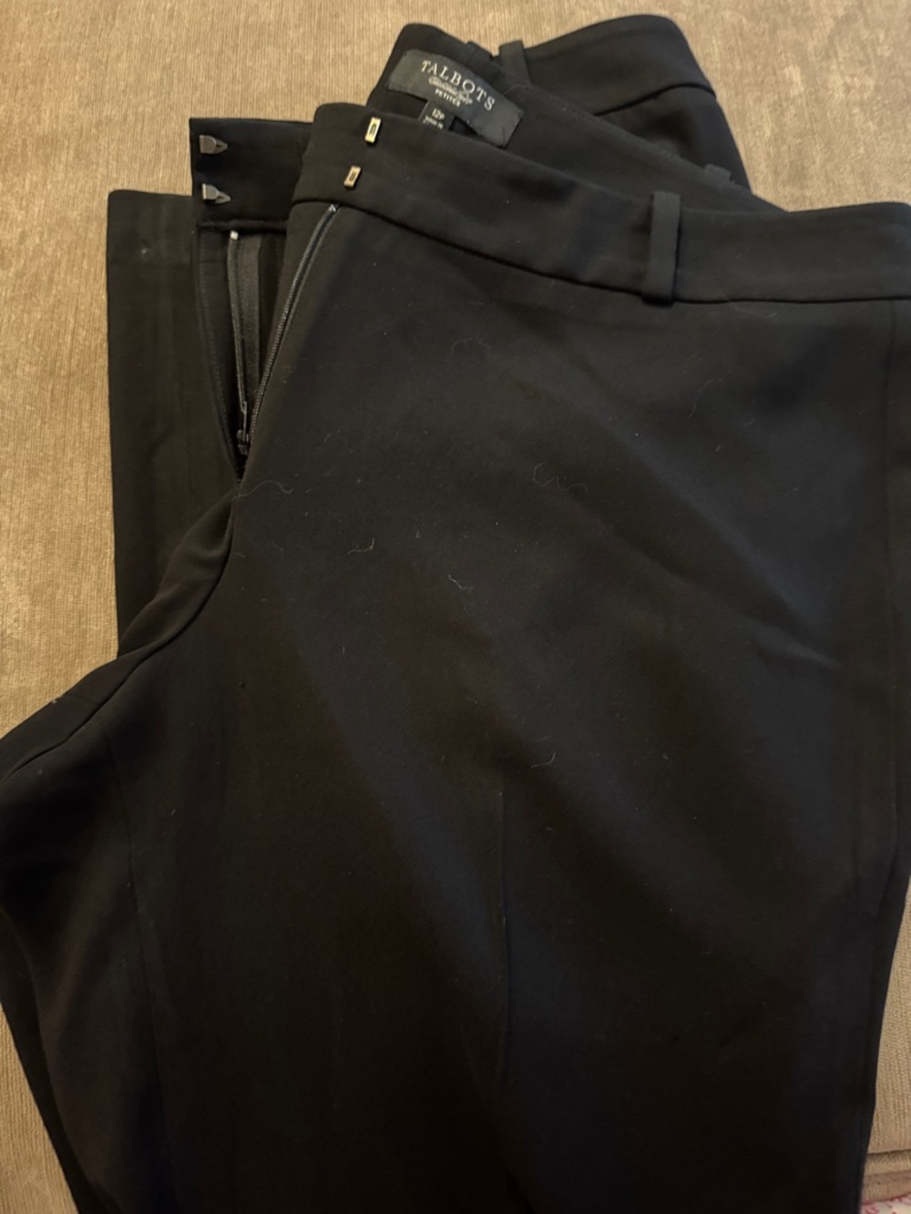 Talbots Black Straight-Leg Work Pants